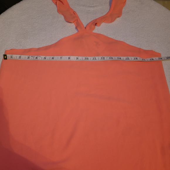 Naked Zebra Coral Halter Neck Style Cross Back Seeveless Top Blouse Womens L NWT - Picture 5 of 7